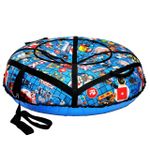 Надувные санки-ватрушки  для катания с горки "Роблекс blue" диаметр 100 см. (Оксфорд, ПВХ)