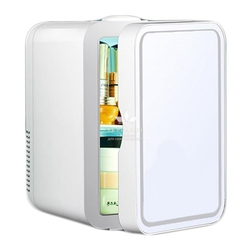 Мини холодильник для косметики, зеркальный, 2 в 1 "Охлаждение + Нагрев", 6л