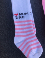 Колготки "I love mum dad", бавовна ТМ "Aleyna"