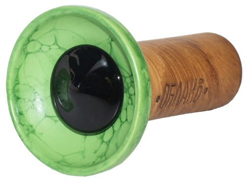 Чаша для кальяна (Облако Флоу) Oblako Flow Black on Light Green-green Marble