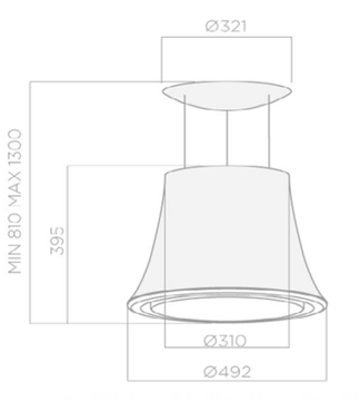 Витяжка ELICA AUDREY SENSE HEAVYMETAL/F/50