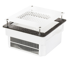 Врезная маникюрная вытяжка с HEPA фильтром Teri Turbo, цвет белый (сетка белая)