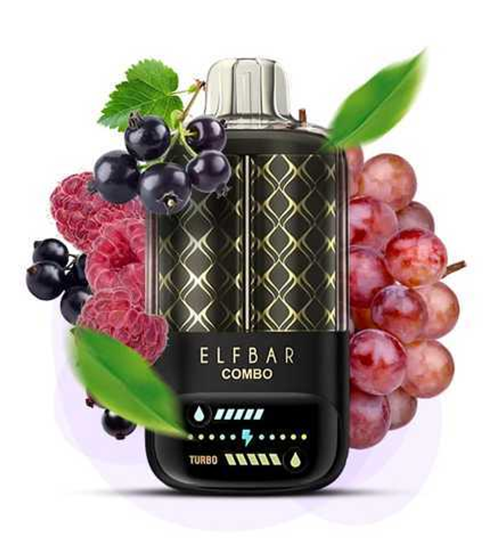 Elf Bar Combo 25000 - Blackcurrant Raspberry & Grape, Mix (5% nic)