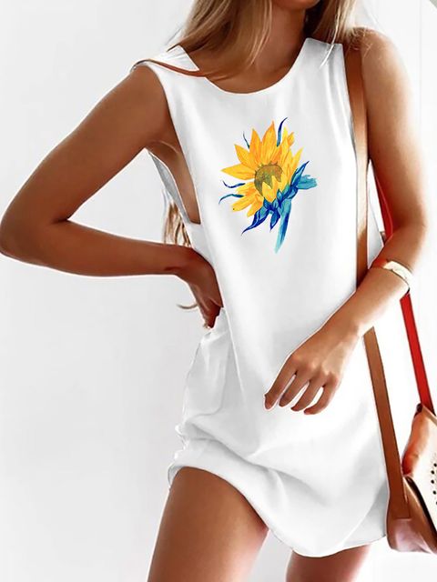 Сукня-майка біла Art sunflower Love&Live