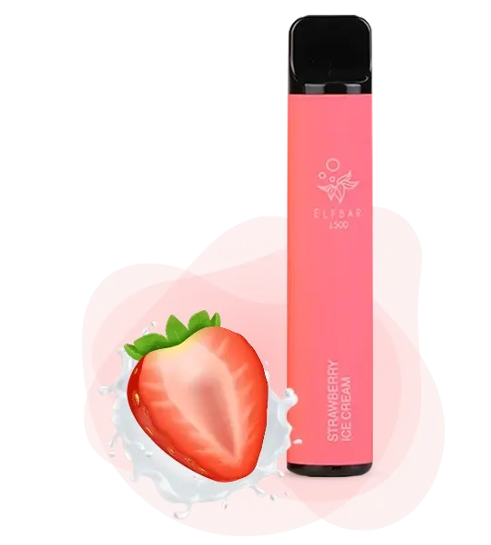 Elf Bar 1500 - Strawberry Ice Cream 5% Nic