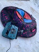 Надувные санки-ватрушки "Розовый лед" диаметр 100 см. (Оксфорд, ПВХ)