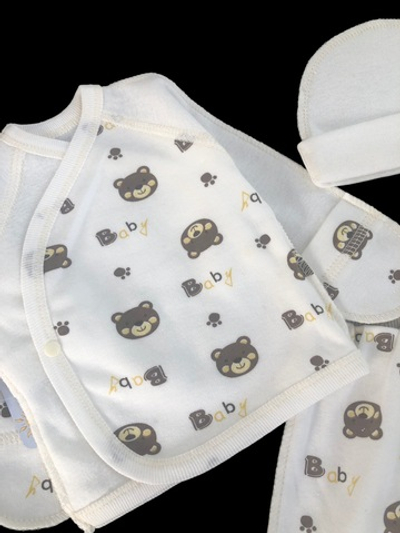 Комплект 3в1: льоля, повзунки, шапочка "Принт", інтерлок ТМ “Happy” (56 см)