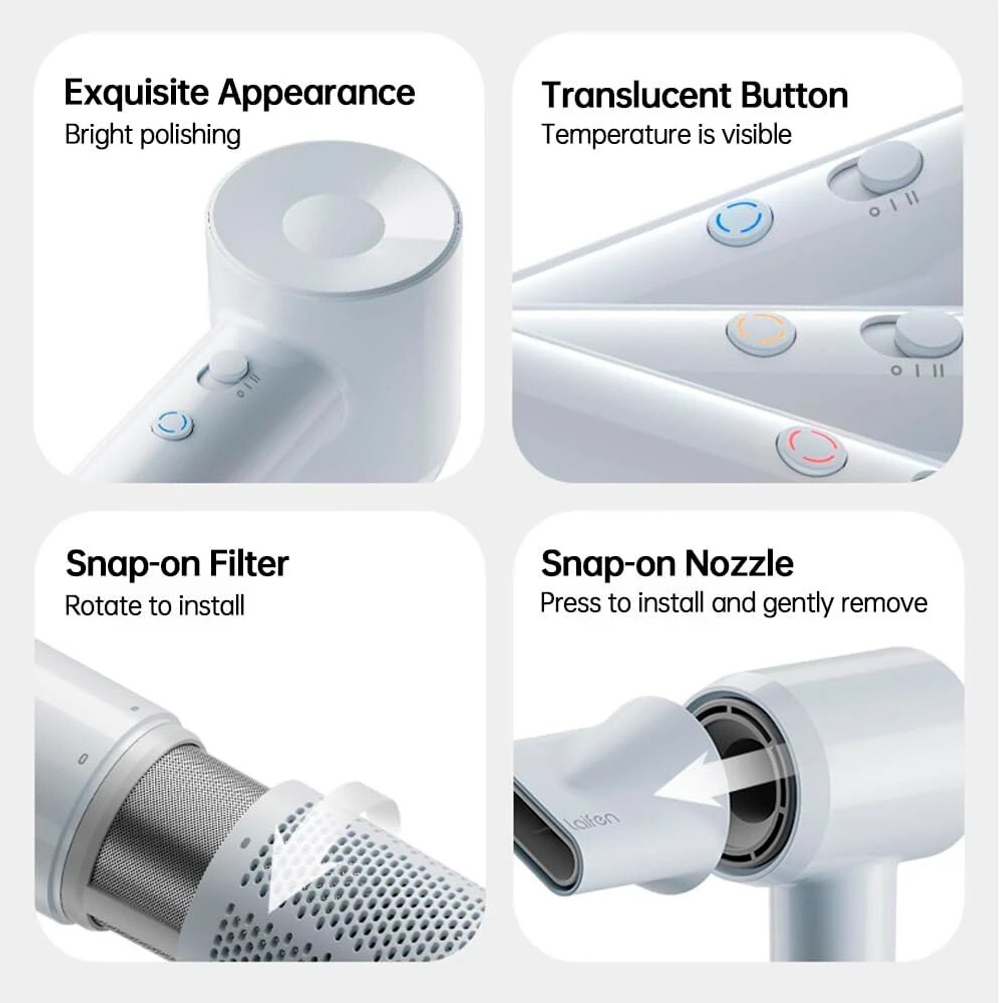 Фен Laifen SE Lite профессиональный с ионизацией, белый