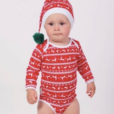 Боді з довгим руковом, інтерлок "Новорічний" ТМ "Mag baby" (62 см)