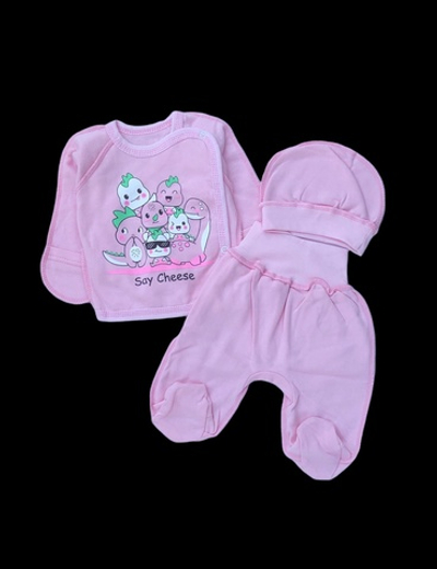 Комплект 3в1: льоля, повзунки, шапочка, футер "Ua" (62-68 см)