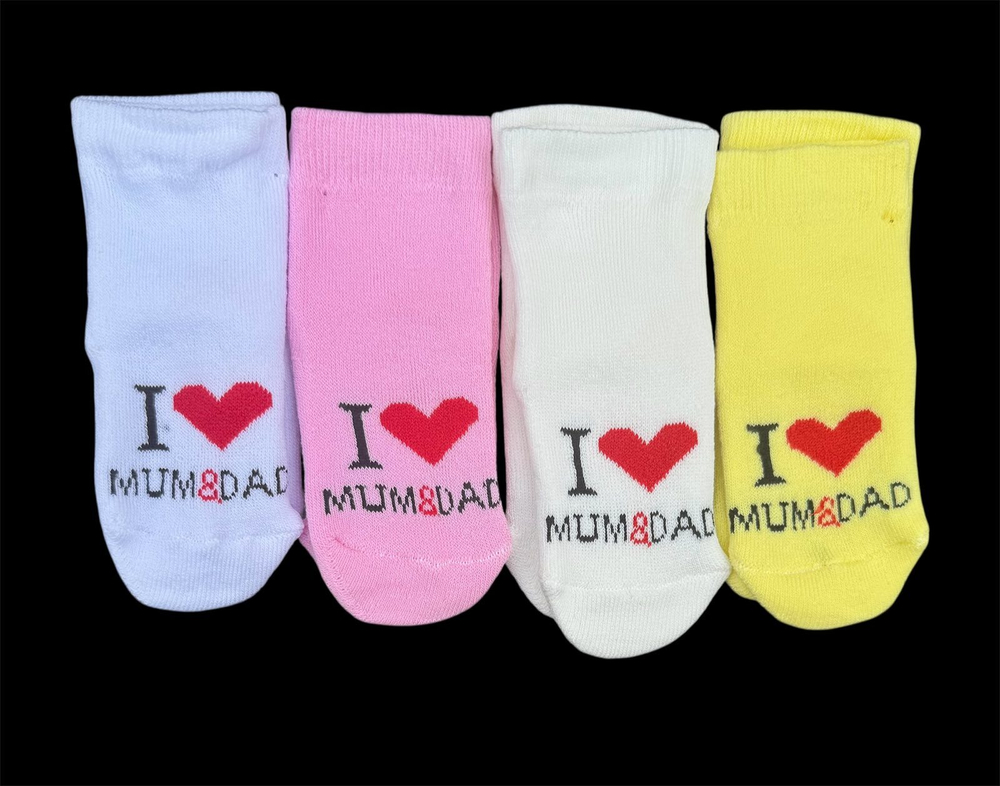 Шкарпетки "I love mum&dad", махра ТМ "Zeyno" (3-12 міс)