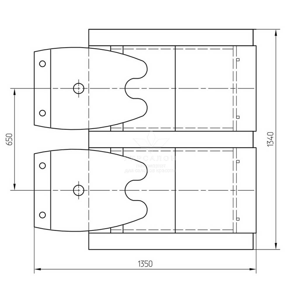 Перукарська мийка 1004-2 Lux з електроприводом