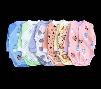 Боді з довгим рукавом "Принт", футер ТМ "Happy ToT"