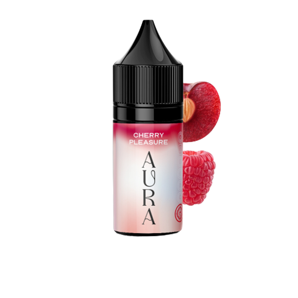 Солевая Жидкость Aura Cherry Pleasure 30ml (Аура Вишневое удовольствие - Вишня Малина) 30mg | 50mg