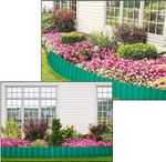 Бордюрная лента садовая, волнистая, 15см х 9м зеленая