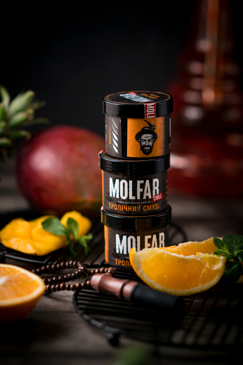 Табак Molfar Тропический Смузи (Мольфар Ананас Апельсин Манго Айс) | Chill Line 40г | 100г