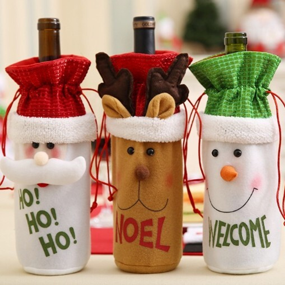 Мешочек для вина новогодний Санта