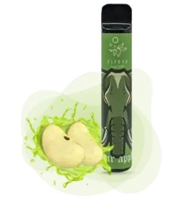 Elf Bar 1500 - Sour Apple (5% nic)