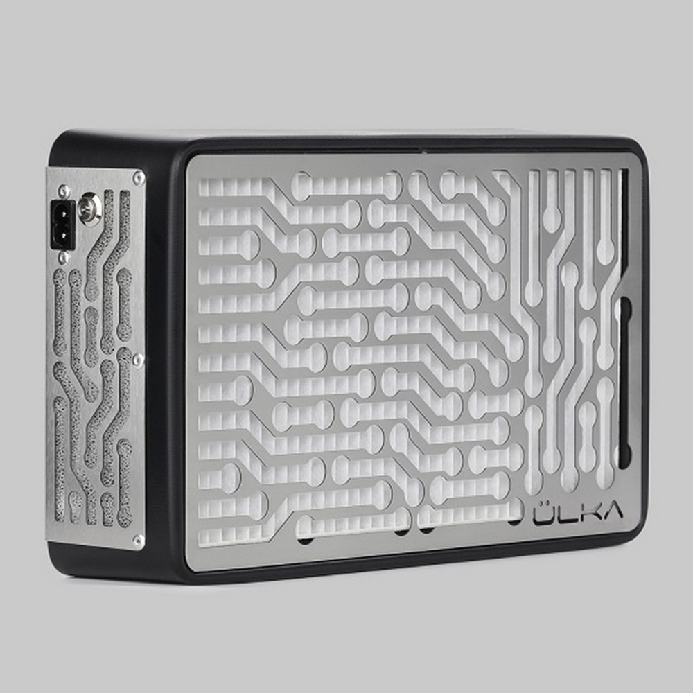 Вытяжка для маникюра настольная Ulka Nano, цвет черный (сетка металлик)