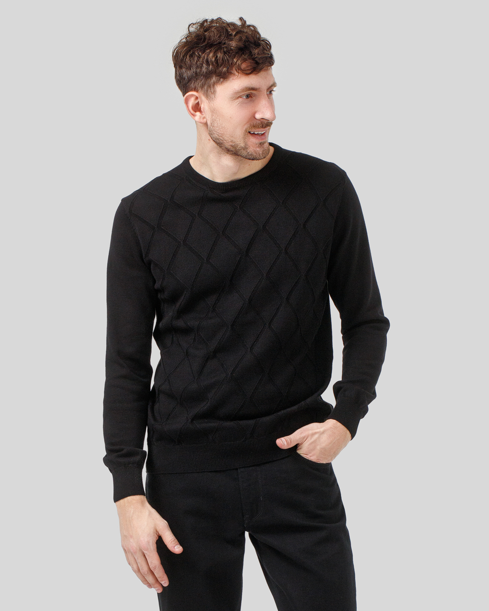 Джемпер чоловічий чорний (арт. 7662300404)