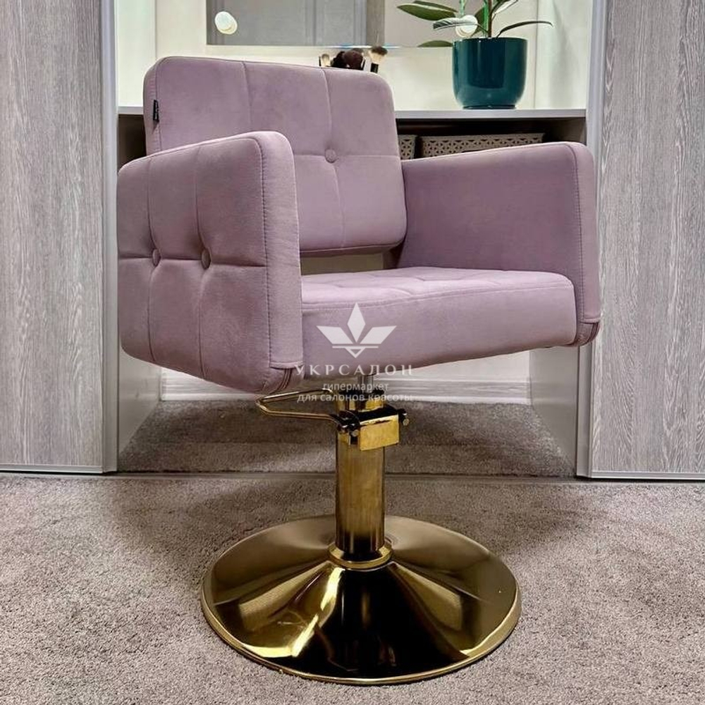 Кресло парикмахерское Beatrice velor gold