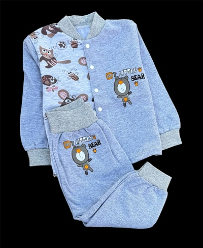 Костюм 2 в 1: кофта, штани "Принт", футер ТМ "Happy ToT" (80 см)