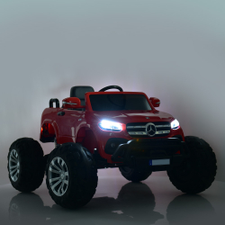 Дитячий електромобіль джип позашляховик Mercedes Monster Truck 480W 2 мотора (24V) автофарбування корпусу