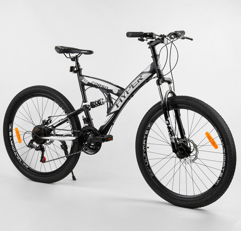 Горный велосипед 26 дюймов Corso Hyper двухподвесный рама 16"