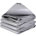 Тент 3х5 от дождя и снега 200г./м2 (серый) тарпаулиновый. Усиленные края.