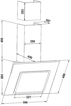 Витяжка PYRAMIDA BT 600 PK GWH