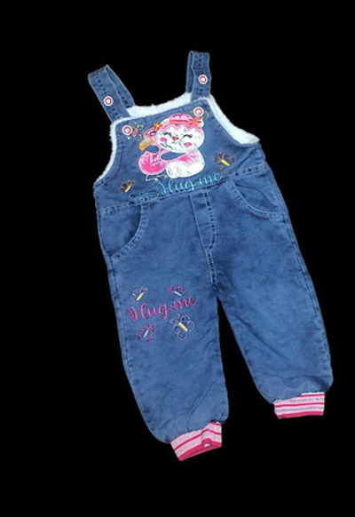 Напівкомбінезон "Hug me", джинс на махрі ТМ "T.A.Y kids" (68 см)
