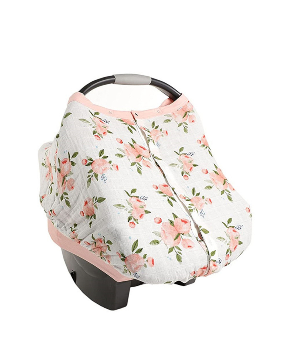 Чехол на коляску цветы