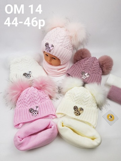 Шапочка з хомутом "Мінні", акрил, вовна ТМ "Ambra" (р. 44-46)