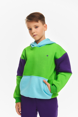 Дитячий спортивний утеплений костюм Kindamor Cozy Champion Purple/Green, фліс для хлопчика