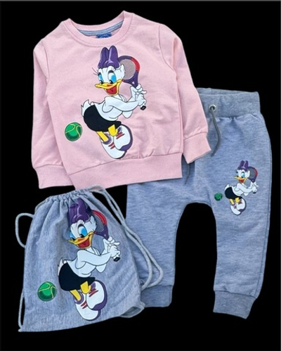 Костюм 3в1: світшот, штани, сумочка "Дейзі", двунитка ТМ "Disney"