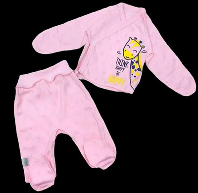 Комплект 2в1: льоля, повзунки "Жирафеня", рібана ажур ТМ “Dexter's” (62 см)