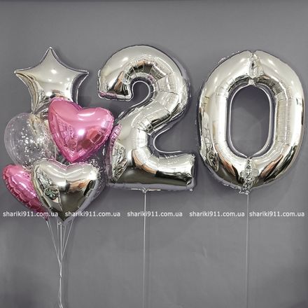 Шары на 20 лет девушке