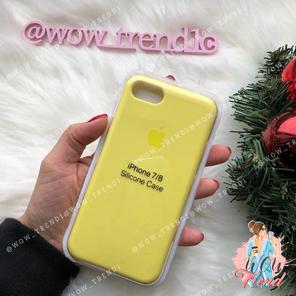 Чехол iPhone 7/8 Silicone Case /flash/ лимонный 1:1