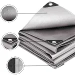 Тент 10х12 от дождя и снега 200г./м2 (серый) тарпаулиновый. Усиленные края.