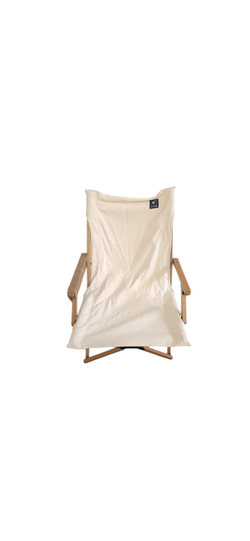 Кресло складное на деревянных ножках белый