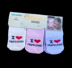 Шкарпетки "I love mum&dad", махра ТМ "Karatepe socks" (0-6 міс)