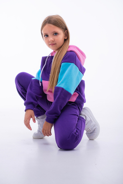 Дитячий спортивний утеплений костюм Kindamor Warm Beauty Purple для дівчинки, фліс фіолетовий