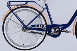 Велосипед городской 26 дюймов Dorozhnik Lux Velosteel 2025 с корзиной и багажником, рама 17"