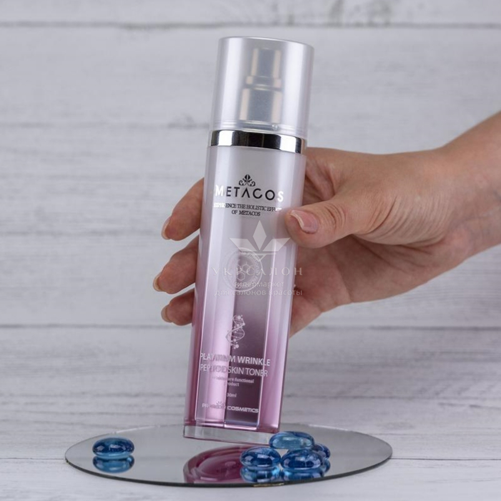 Тонер с пептидами против морщин Metacos Platinum Wrinkle Peptide Skin Toner