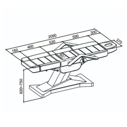 Косметологічна кушетка 271 (1 мотор)