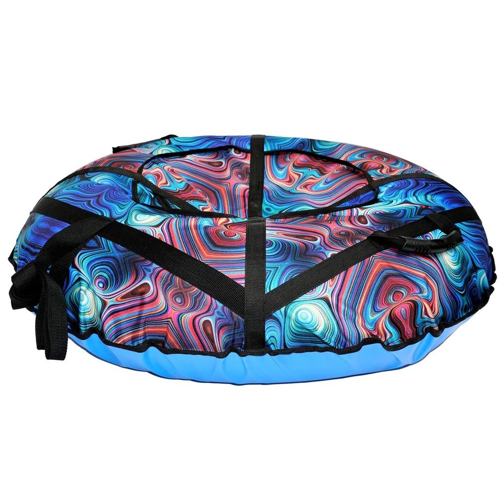 Надувные санки-ватрушки "Калейдоскоп" диаметр 100 см. (Оксфорд, ПВХ)