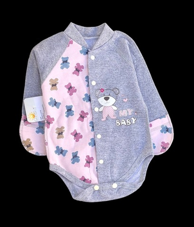 Боді з довгим рукавом "Принт", футер ТМ "Happy ToT" (62 см)