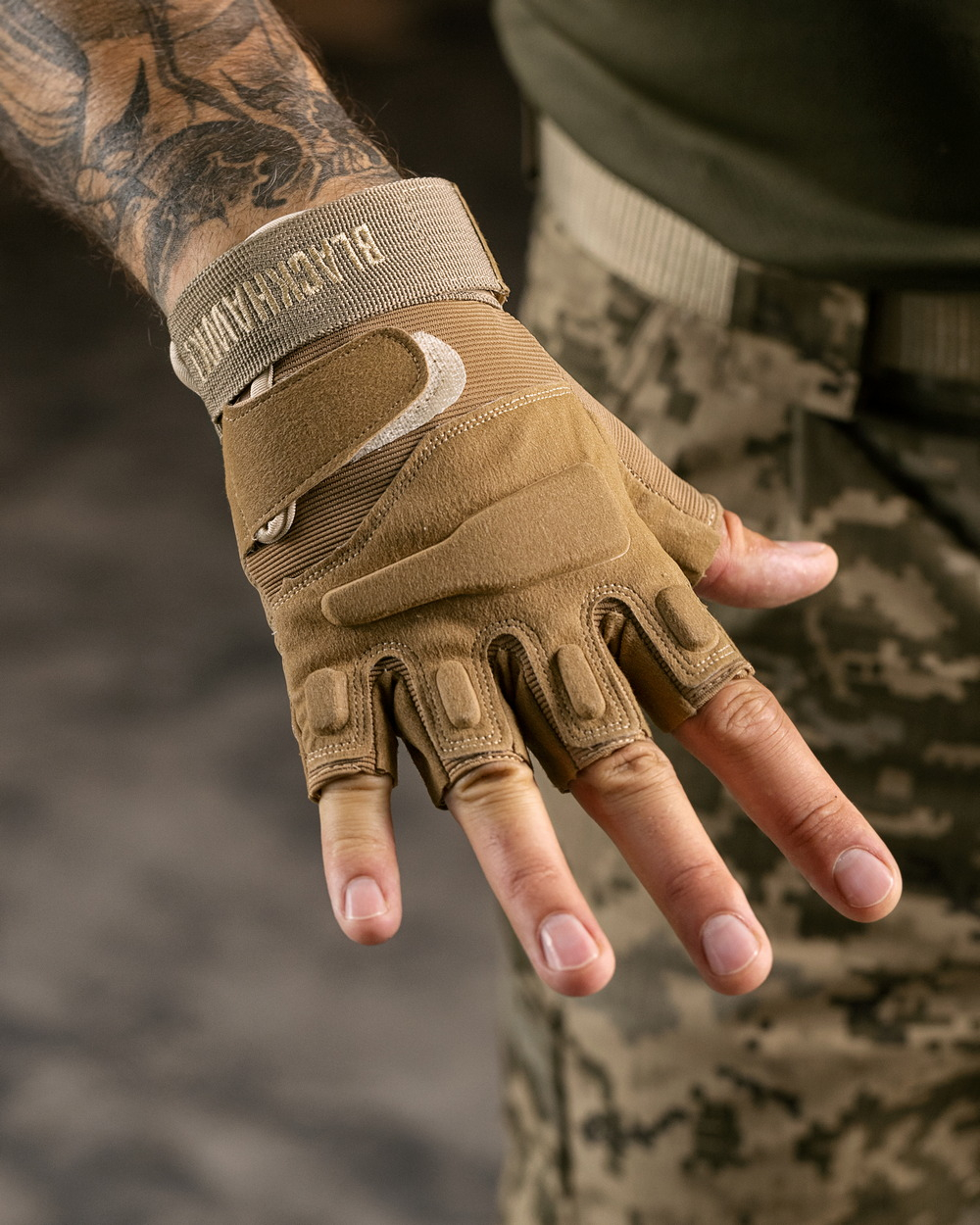 Рукавички тактичні без пальців койот (арт. 9062200202)