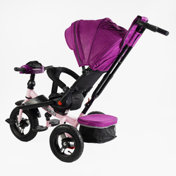 Дитячий триколісний велосипед Best Trike 6088 F надувні/фара, з USB, пультом, батьківською ручкою
