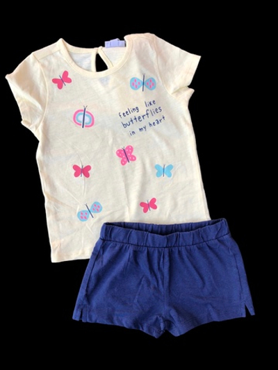 Костюм 2в1: футболка, шорти "Метелики", бавовна ТМ "OVS" (86 см)